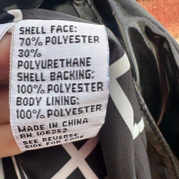 Jane Post $595 High Gloss Trench Coat black womens medium NEW - Picture 9 of 16